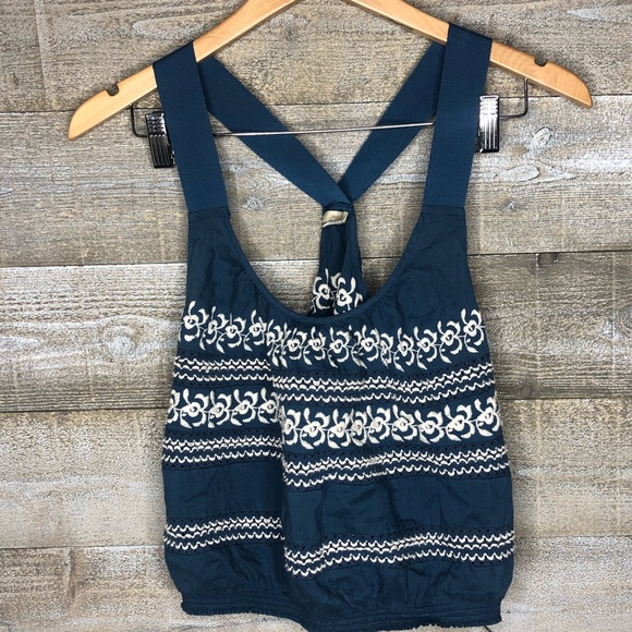 Ecote Urban Outfitters Cara cotton embroidered peasant boho tank top - Picture 2 of 5